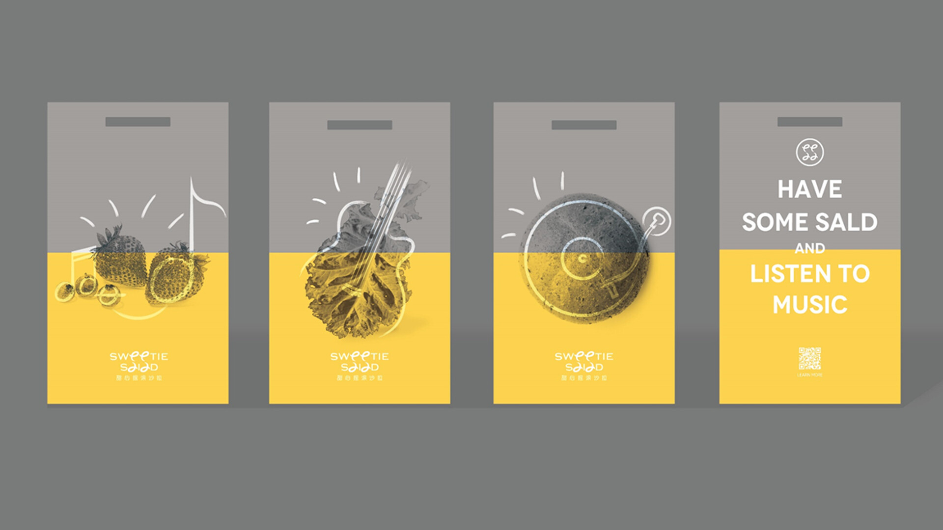 沙拉品牌形象设计-甜心摇滚沙拉品牌形象设计