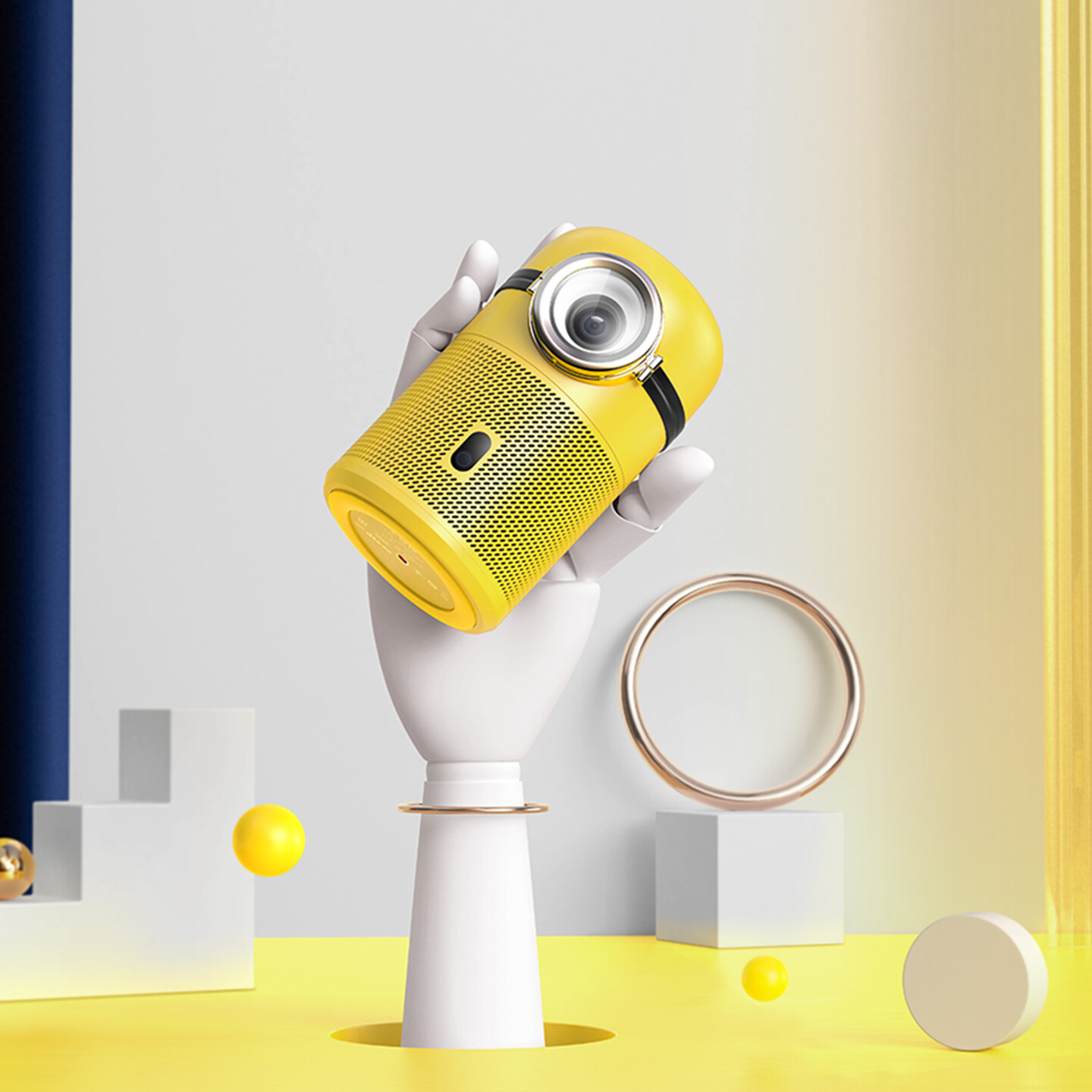 投影仪IP设计-橙子科技小黄人投影仪