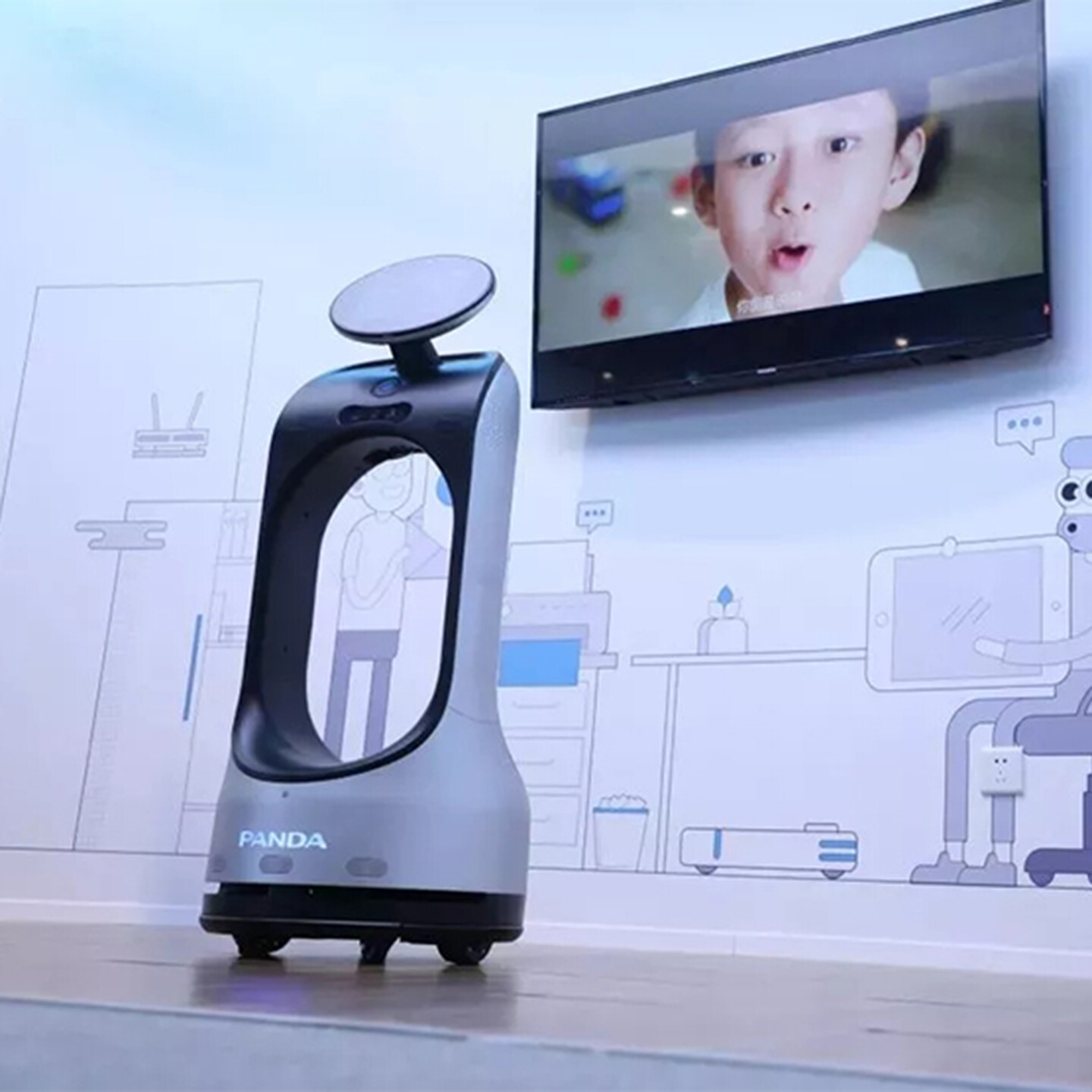 服务机器人设计-熊猫AI服务机器人
