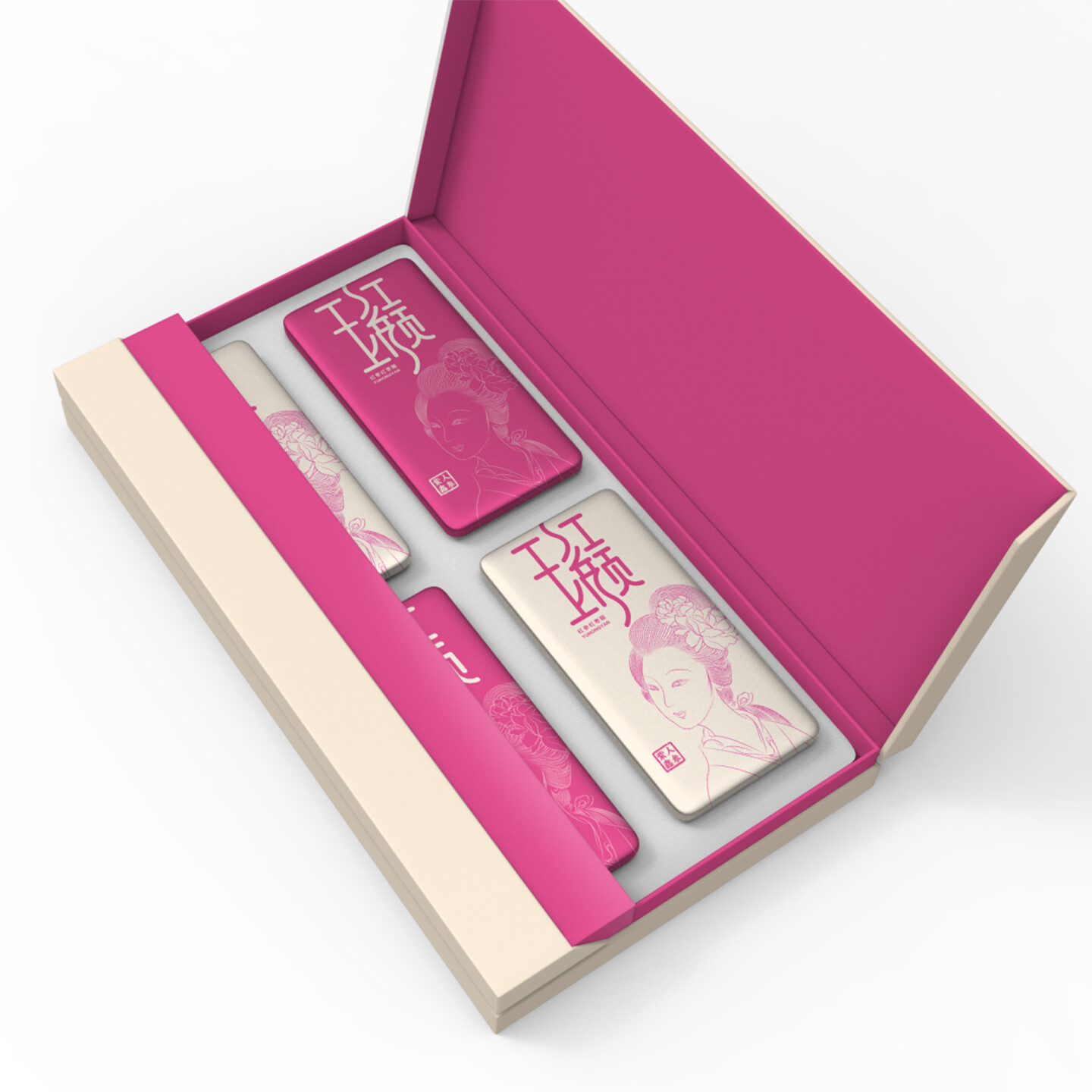 阿胶糕包装设计公司-紫鑫玉红颜红参阿胶糕包装设计