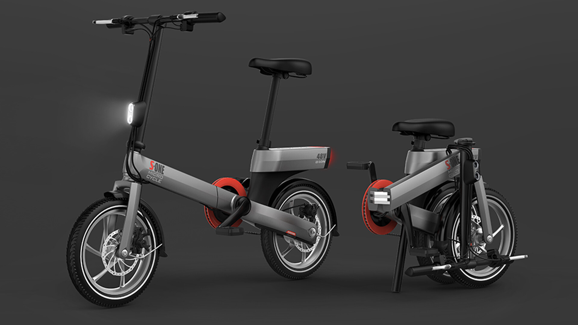 折叠电动车设计-微单V1 折叠锂电动车设计