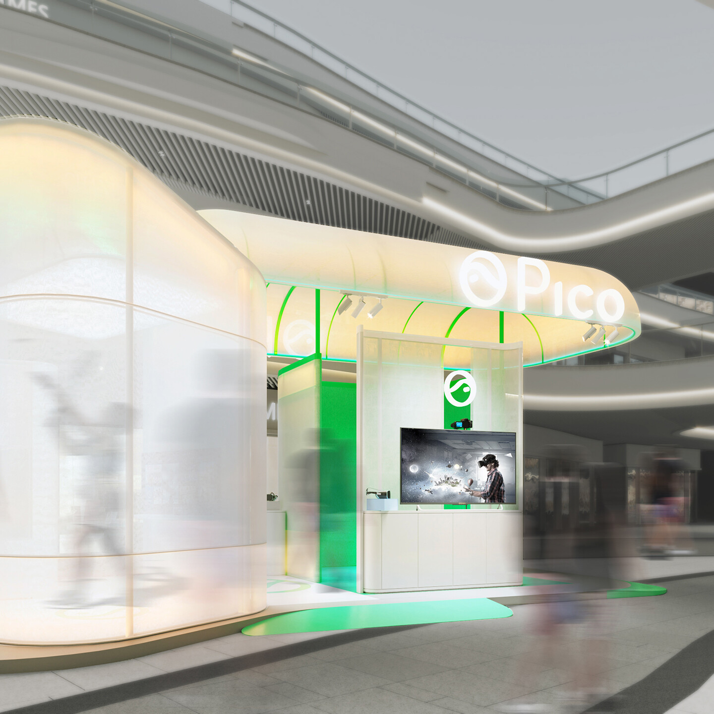 VR设备体验空间设计-PICO连锁店面设计