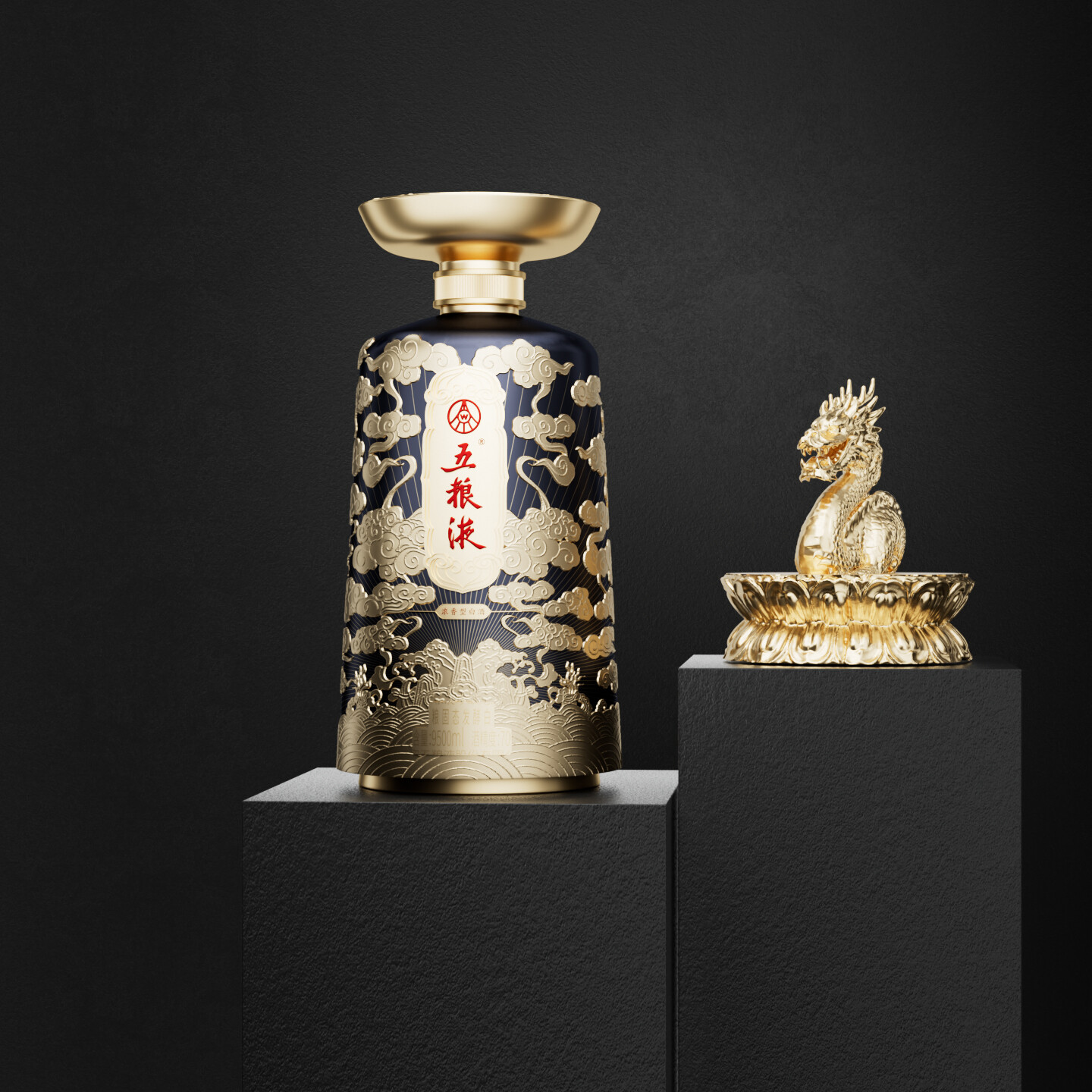 五粮液白酒包装设计-五粮液酒瓶外观及包装设计