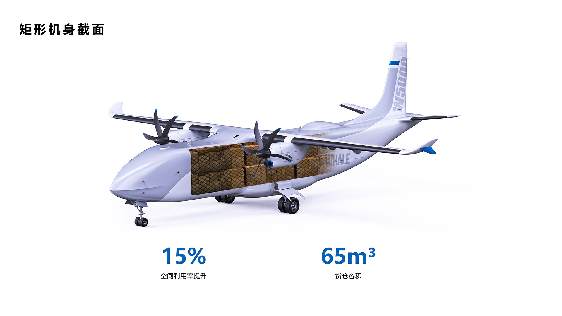大型无人机外观设计-白鲸航线无人货运飞机外观设计
